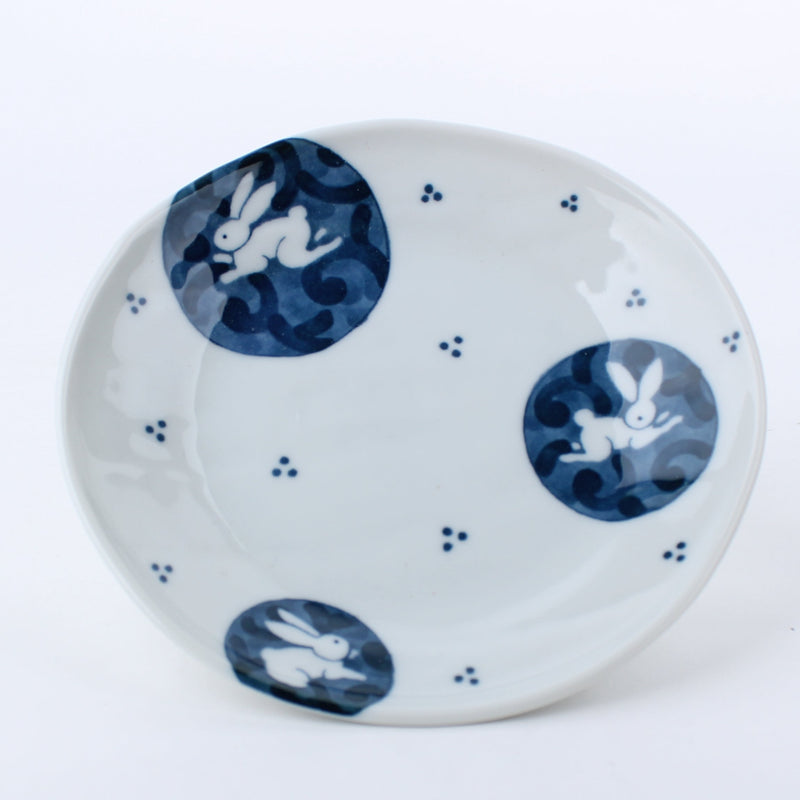 Circle Rabbit Porcelain Plate