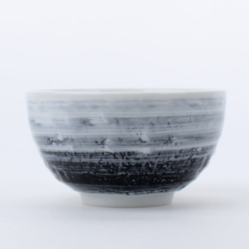 Hake Brush Stroke Shigure Ishime Ceramic Bowl