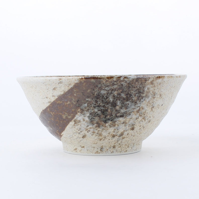Shino Sabi Hake Brush Stroke Tebiki Ceramic Bowl