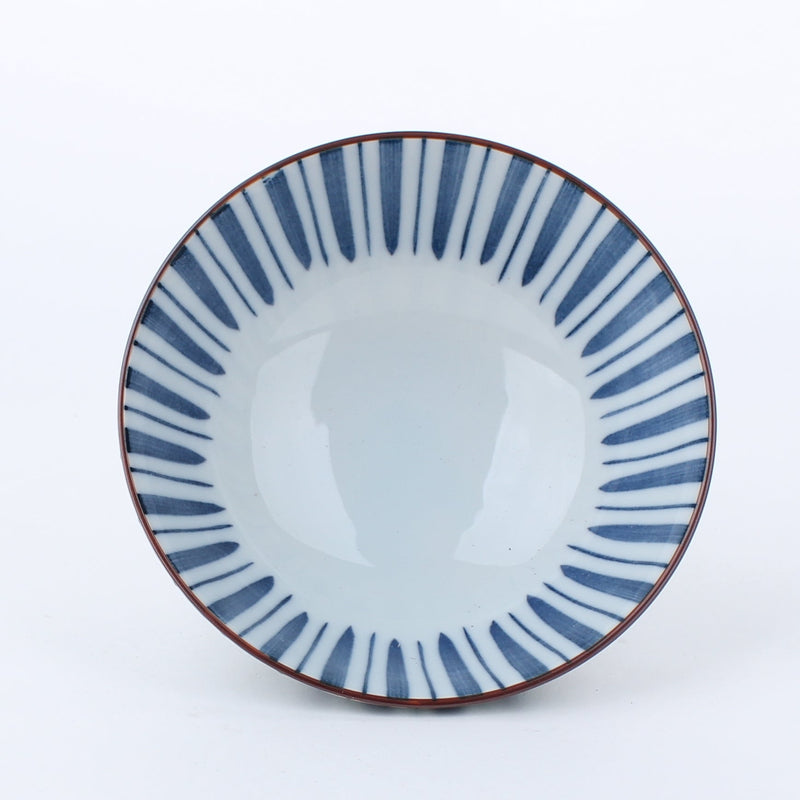 Hasui Two-Colour Tokusa Ten Grass Porcelain Bowl d.14.2cm