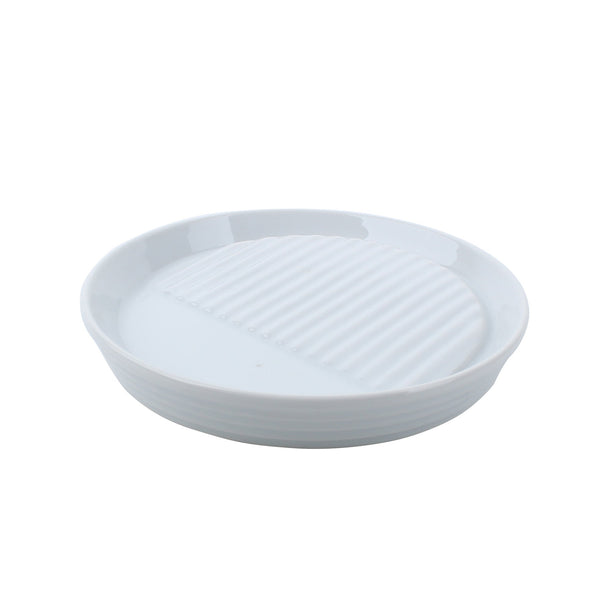 Lines Porcelain Salt Plate L