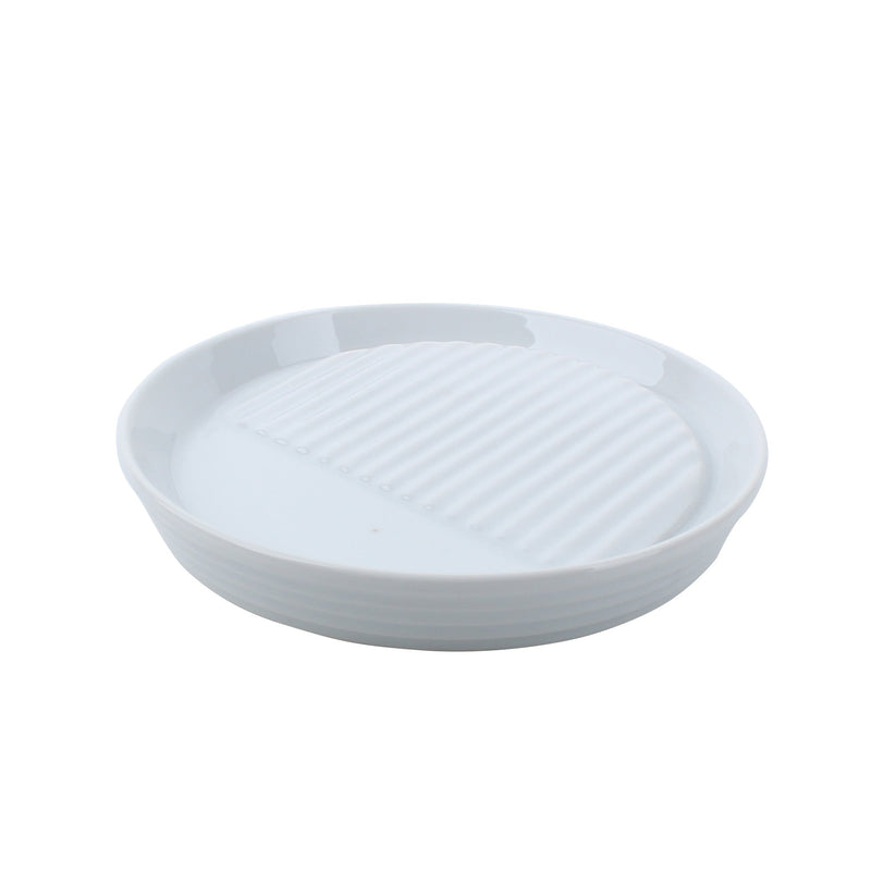 Lines Porcelain Salt Plate L