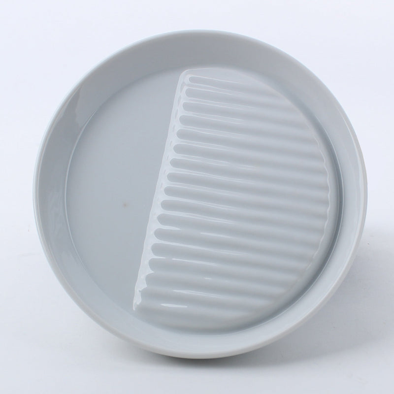 Lines Porcelain Salt Plate L