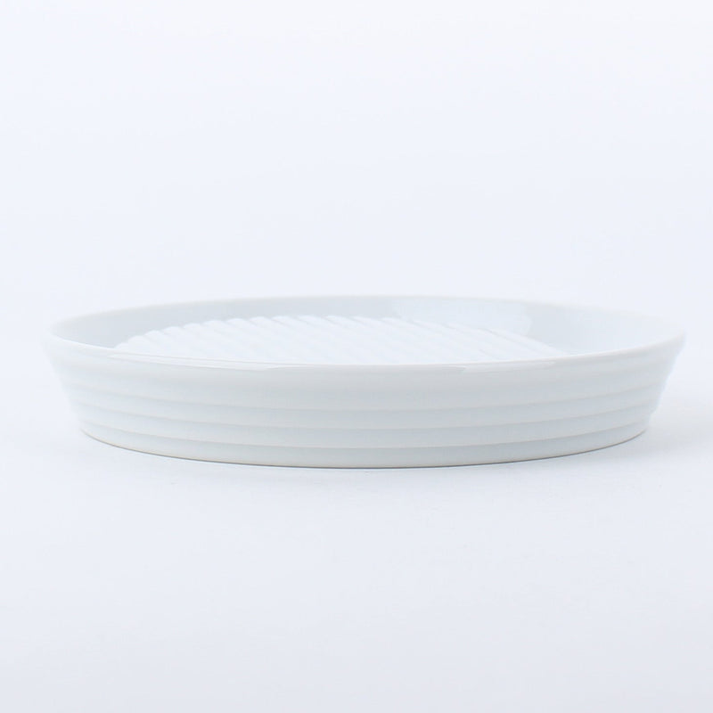 Lines Porcelain Salt Plate L