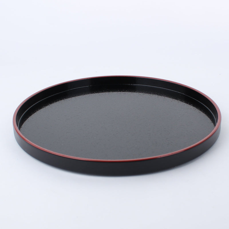 Round Black Bottom Vermilion Round Tray