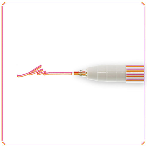 Sun-Star Twiink 2-color line Pen Orange x Pink