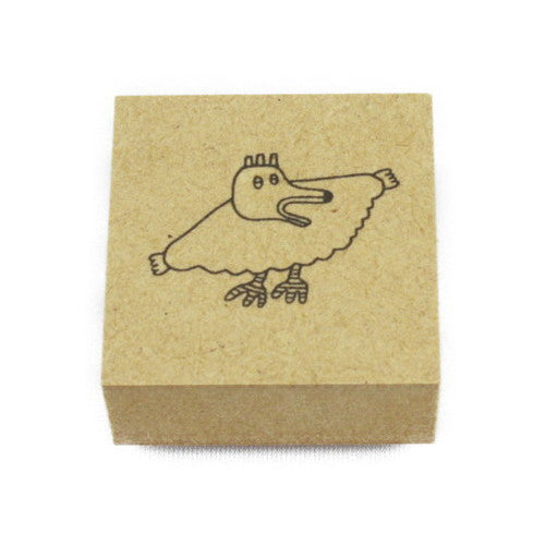 Sanby ANZ Cloud-eating bird 33mm Square Rubber Stamp