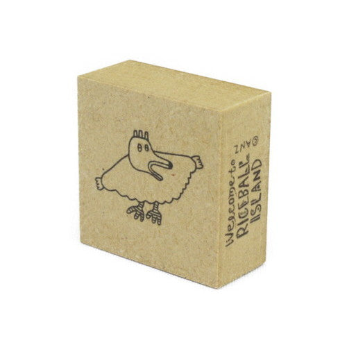 Sanby ANZ Cloud-eating bird 33mm Square Rubber Stamp