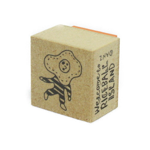 Sanby ANZ Fried egg stab? 23mm Square Rubber Stamp
