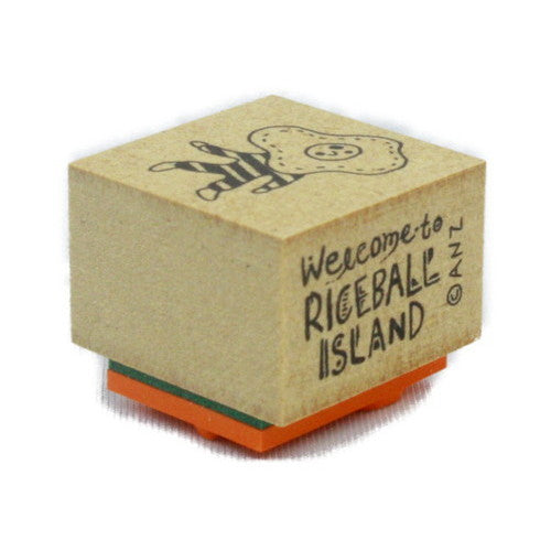 Sanby ANZ Fried egg stab? 23mm Square Rubber Stamp