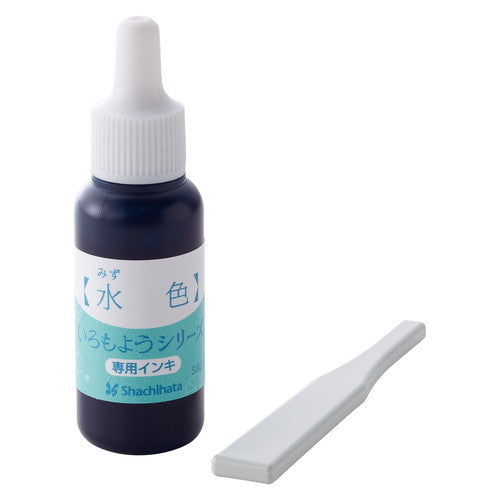 Shachihata Iromoyo Series Stamp Ink with Spatula Light Blue SAC8PB / H