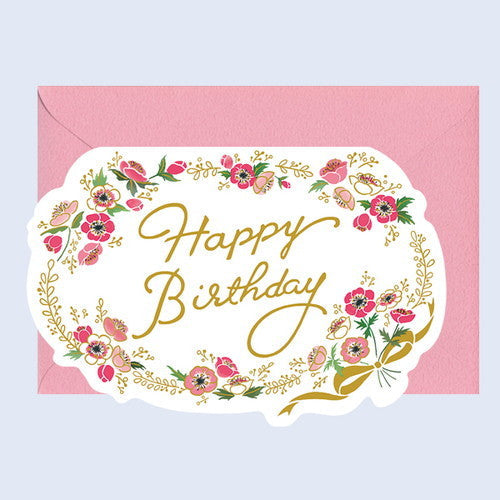 Chikyu Greetings Birthday Card Anemone