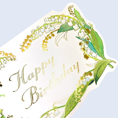 Chikyu Greetings Birthday Card Lily of the valley