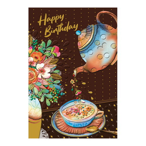 Chikyu Greetings Birthday Card Color Chart Teapot