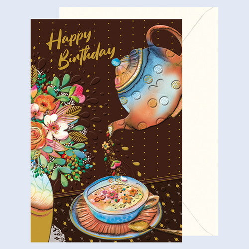 Chikyu Greetings Birthday Card Color Chart Teapot