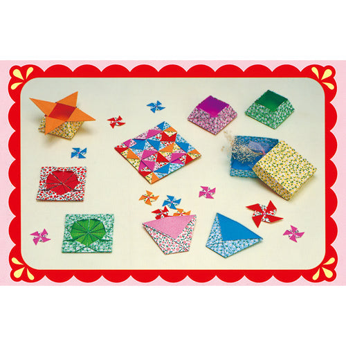 Showa Grimm Flower Pattern Origami Paper with Instructions