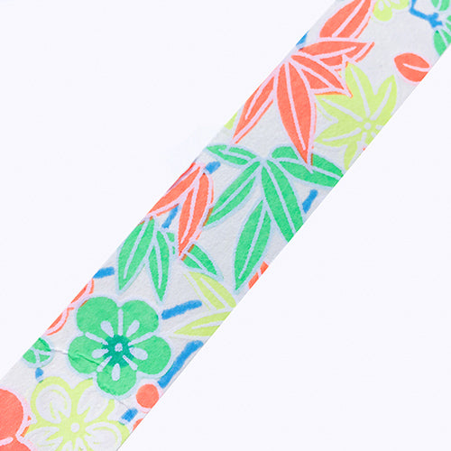 Shogado Yuzen Washi Japanese Paper Masking Tape Neon Color 05