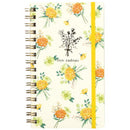  Flower With Band Slim Spiral 5mm Grid Graph Ruled Notebook 22A-BCSN01-YE