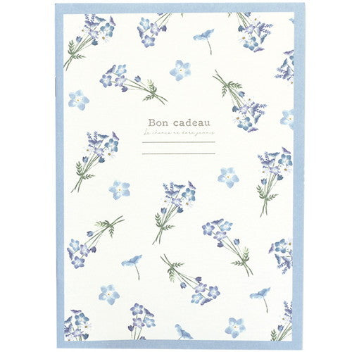 Pon Cadeaux Lab Clip Flower A5 Notebook (48 pages) Blue