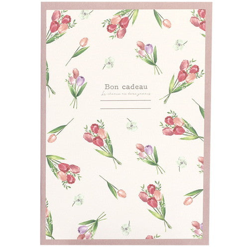 Pon Cadeaux Lab Clip Flower A5 Notebook (48 pages) Pink