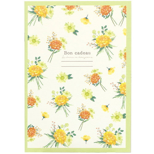 Pon Cadeaux Lab Clip Flower A5 Notebook (48 pages) Yellow