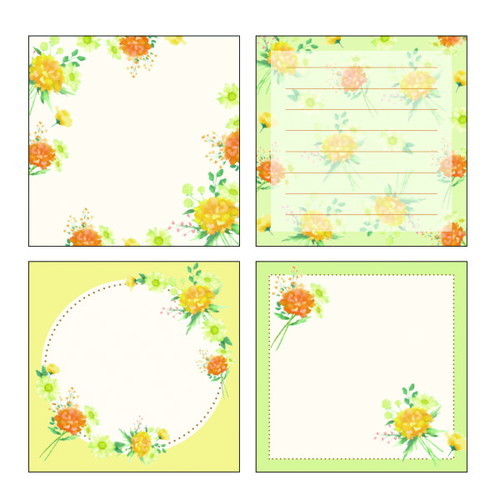  Flower Memo Pad 22A-BCME01-YE