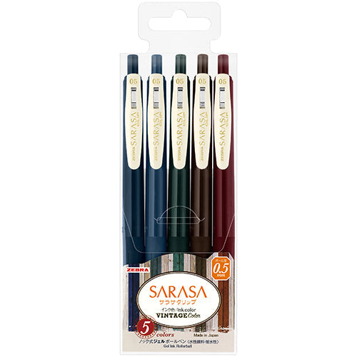 Zebra Blen Water-Based Ballpoint Pen Sarasa Clip 0.5 VI 5 color set