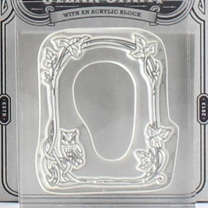 Owl Decorative Frame Clear Stamp