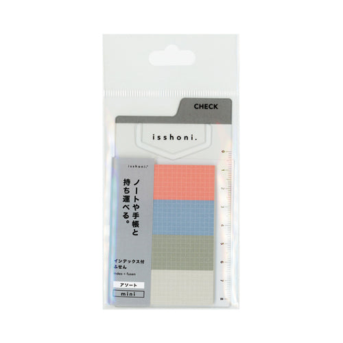 Sticky Notes (Mini/With Ruler/4 Colours/Daigo/SMCol(s): Pink,Blue,Gray,White)