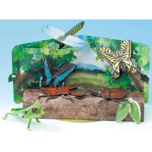 Toyo Insect Origami Paper with Panoramic Stage Background & Instructions