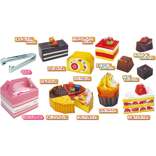 Toyo Pastry Shop Origami Paper with Cake Box & Serving Tongs