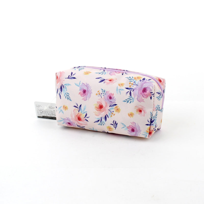 Zipper Pouch (For Cosmetics & Stationery / Floral / Watercolour / D5.5xW15xH7.5cm)