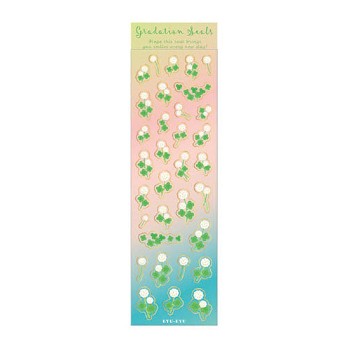 Ryuryu White Clover PVC Stickers GS11