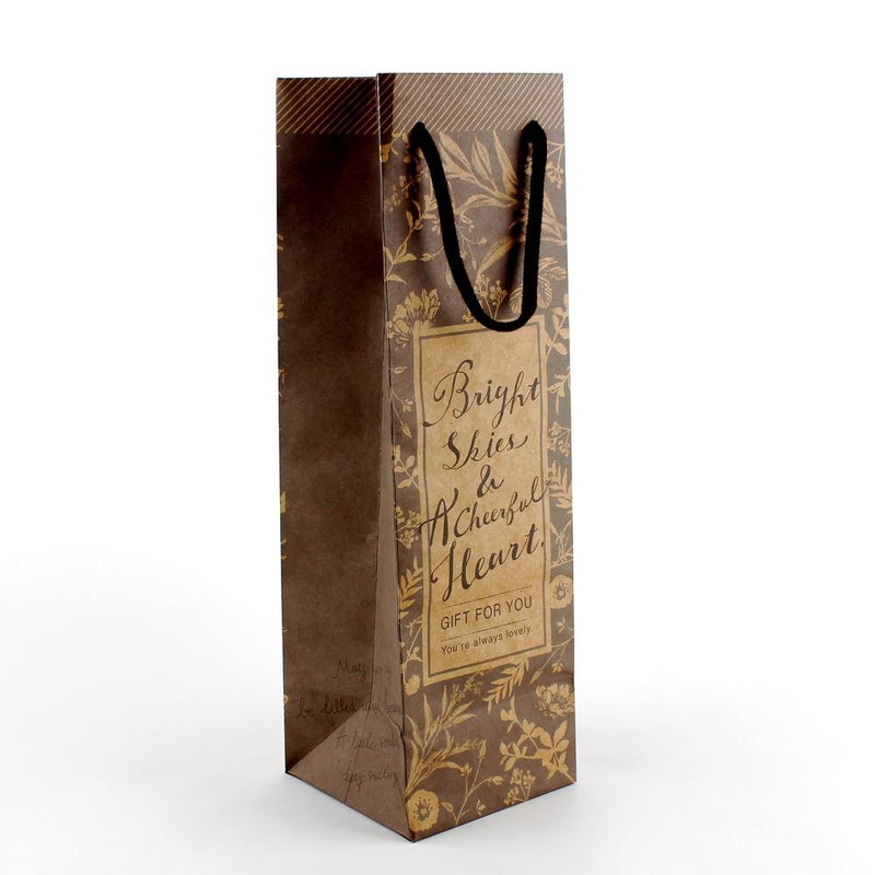 Gift Bag (Paper/Handle/Wine/Flower Garden/11x11x36cm)