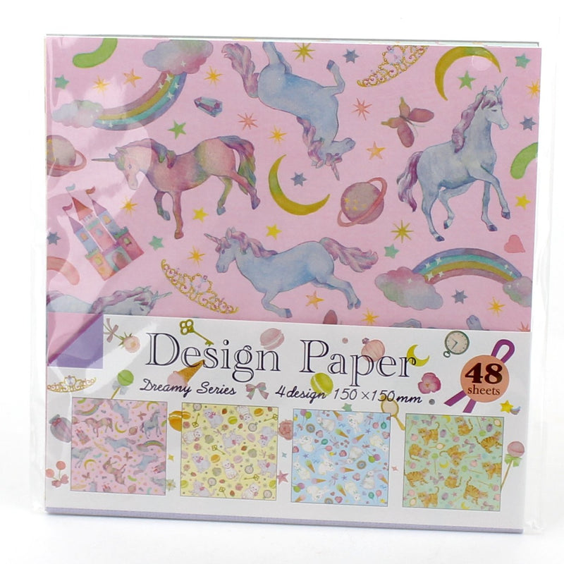Origami Design Paper (Fantasy Animals/15x15cm (48pcs))