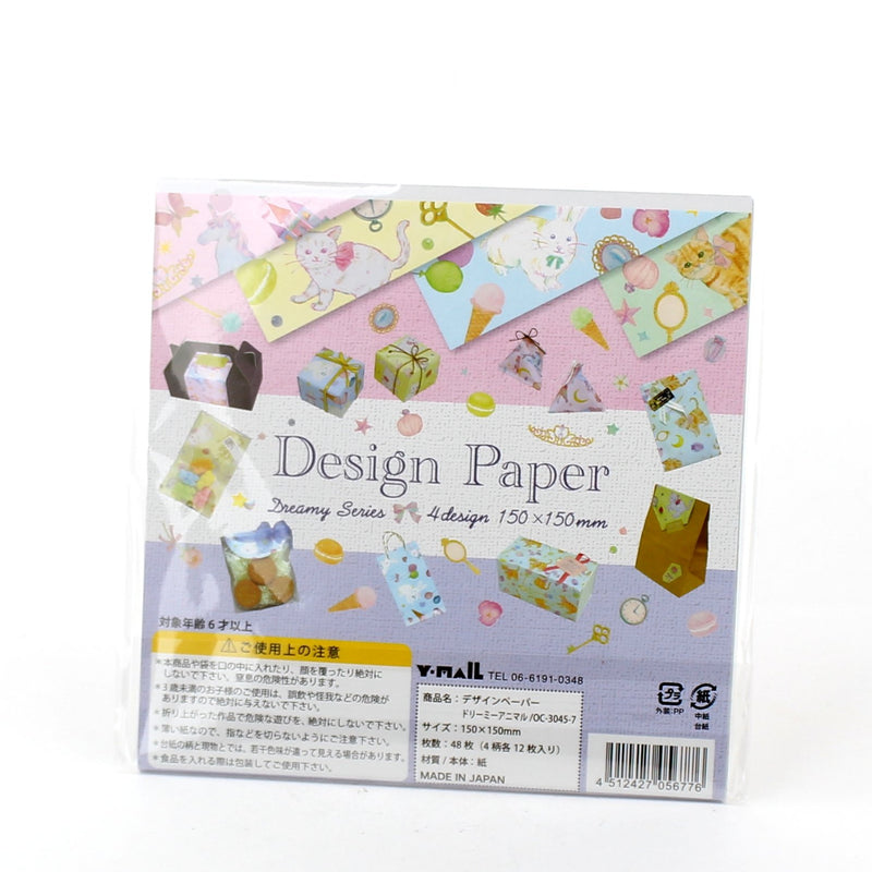 Origami Design Paper (Fantasy Animals/15x15cm (48pcs))