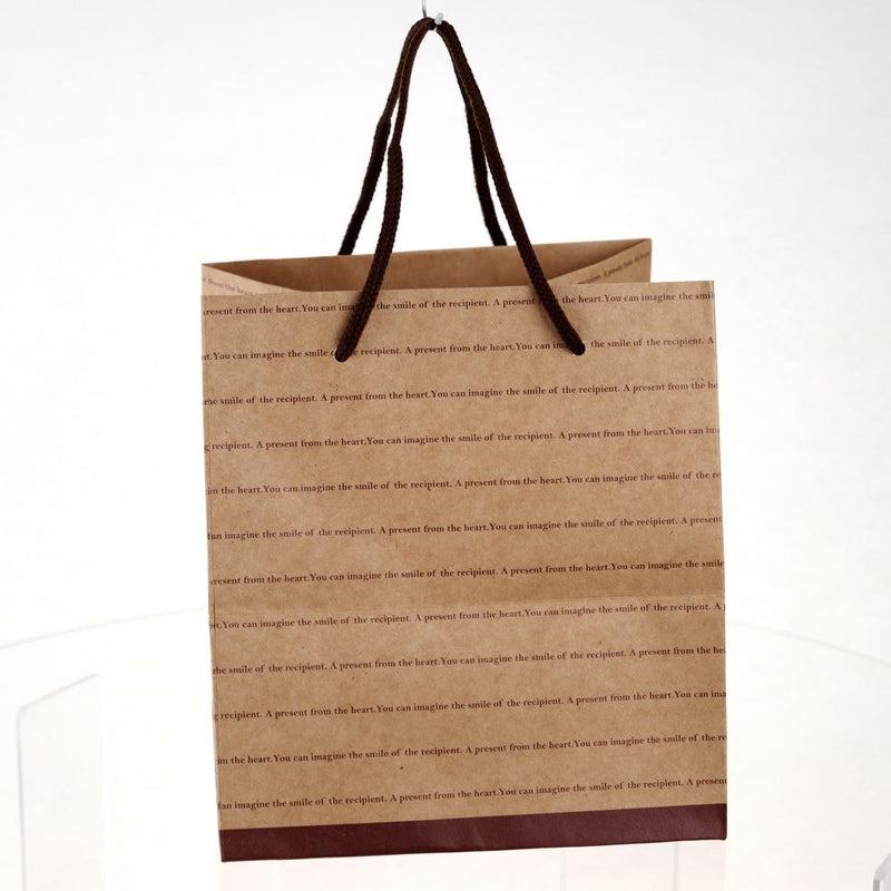 Gift Bag (Cake/Typography/Beige/21x21x24cm)