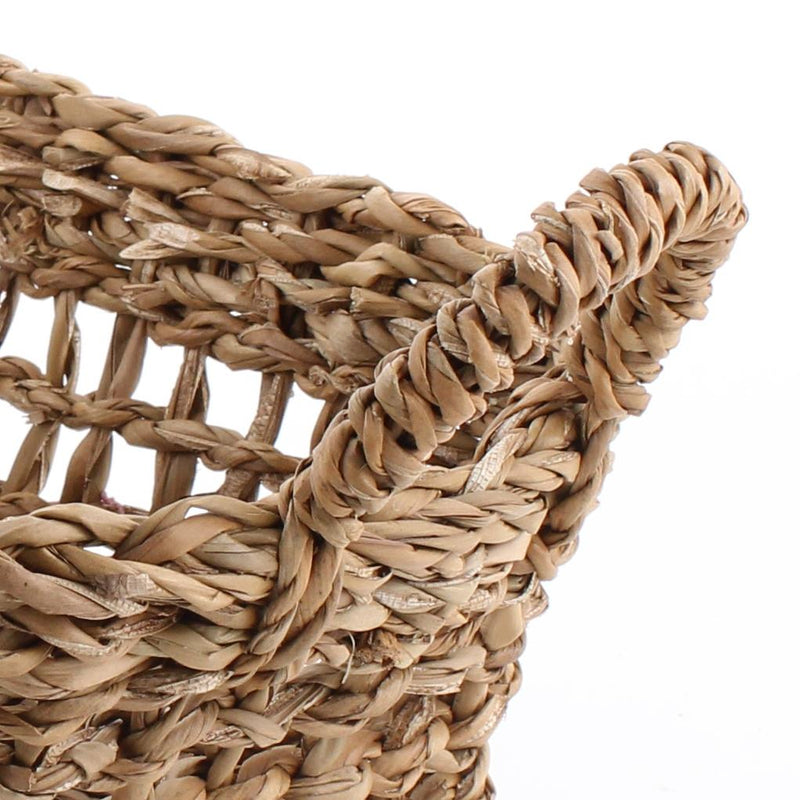 Square Woven Basket with Handles