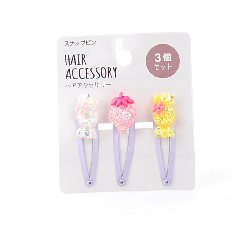 Hair Clips (Candy/Strawberry/4.5cm (3pcs))