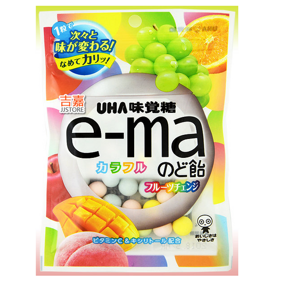 Uha Mikakuto E-ma Colorful Fruits Candy Bag (Flavour Changing/50g)