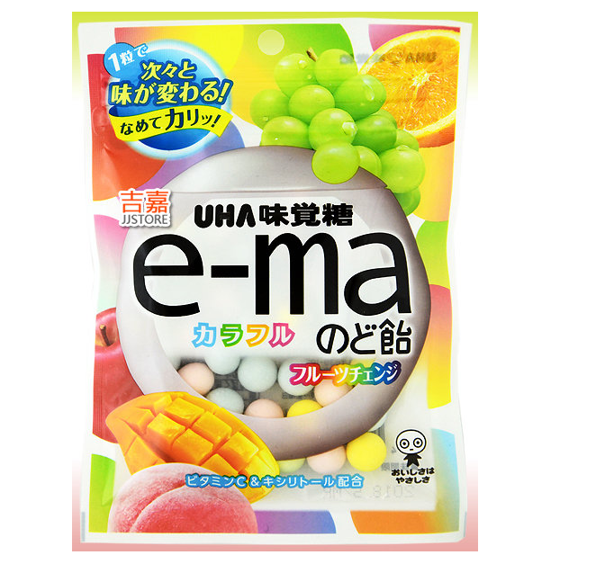 Uha Mikakuto E-ma Colorful Fruits Candy Bag (Flavour Changing/50g)