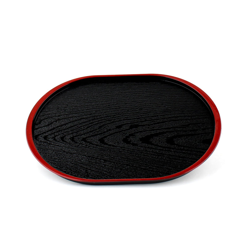 Black Lacquer Oval Tray (16x22x0.9cm)