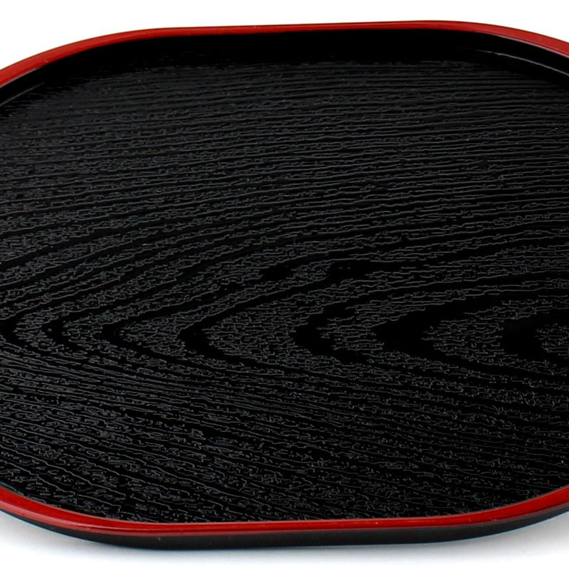 Black Lacquer Oval Tray (16x22x0.9cm)