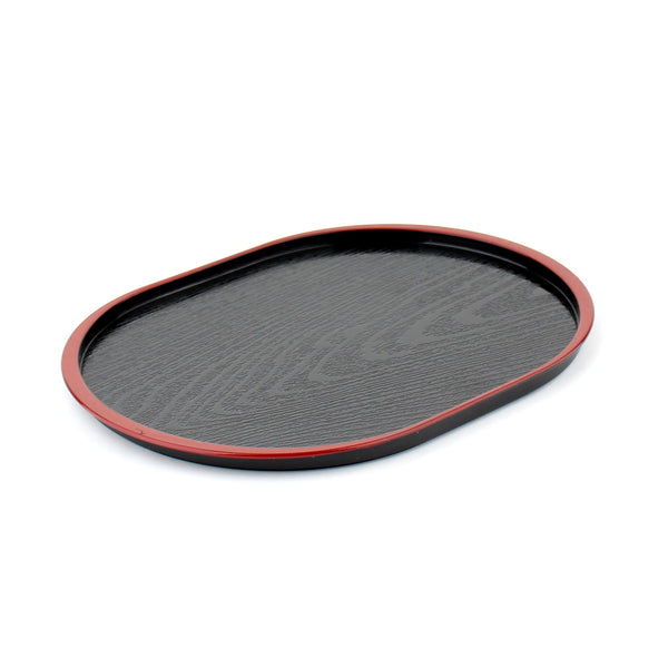 Black Lacquer Oval Tray (16x22x0.9cm)