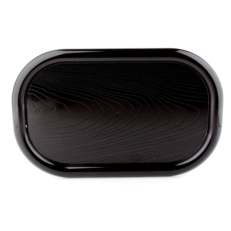 Black Lacquer Oval Tray (19.5x30.5x1.6cm)
