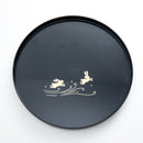 Rabbit Round Lacquer Tray 