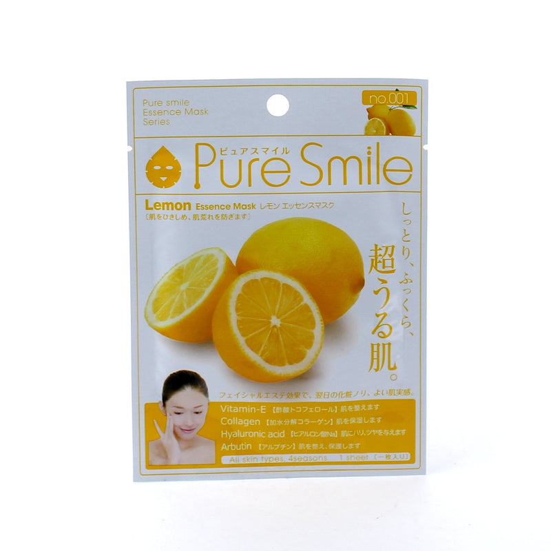 Pure Smile Lemon Essence Face Mask ((1 Sheet)