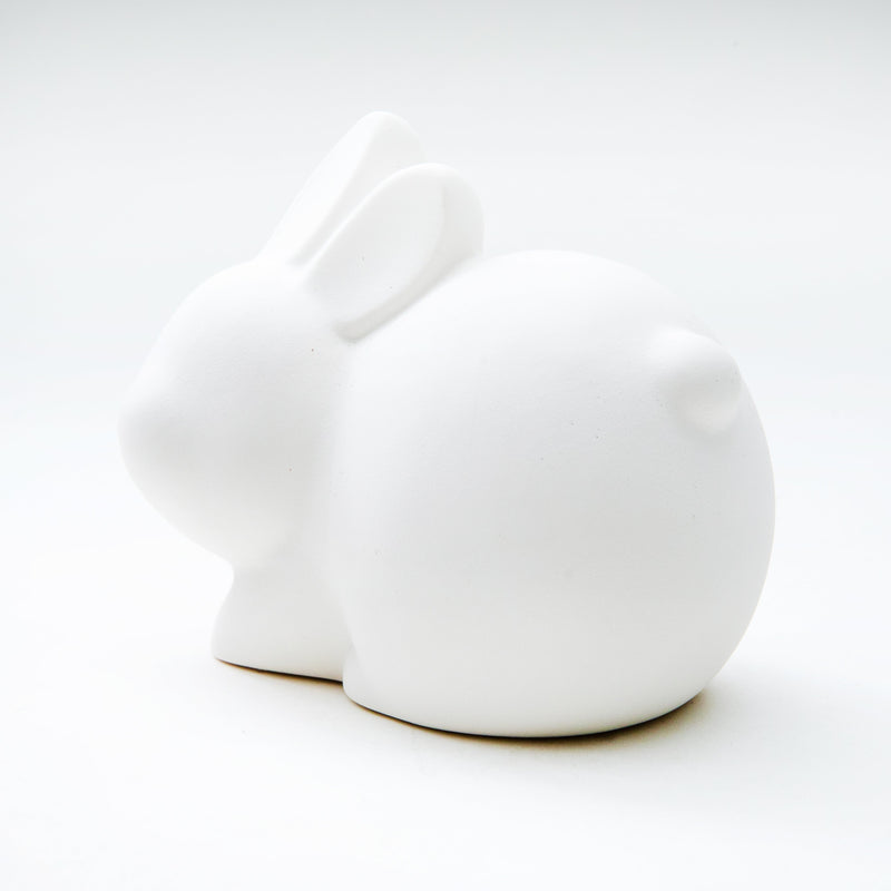 Coin Bank (Ceramics/For DIY Painting/Rabbit/9.5x7.5cm/SMCol(s): White)