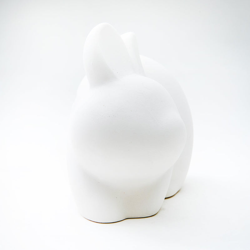 Coin Bank (Ceramics/For DIY Painting/Rabbit/9.5x7.5cm/SMCol(s): White)