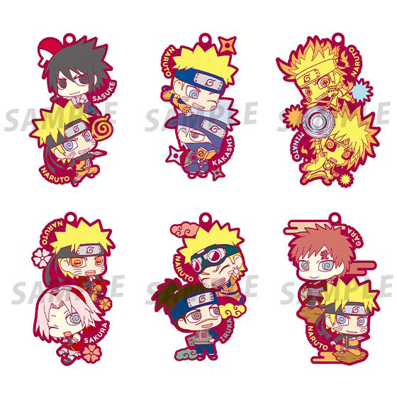 Rubber Mascot Buddy-Colle Naruto Two Man Cell (Set of 6)